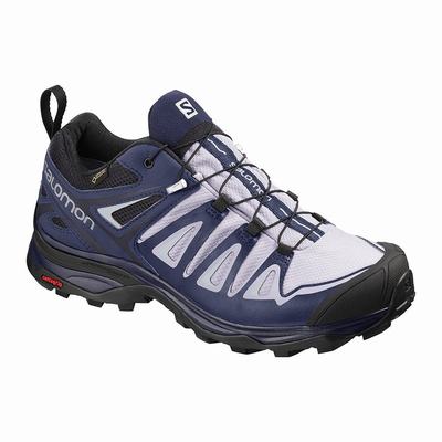 Női Salomon X ULTRA 3 GORE-TEX Túracipő SA3702516 Levendula/Kék